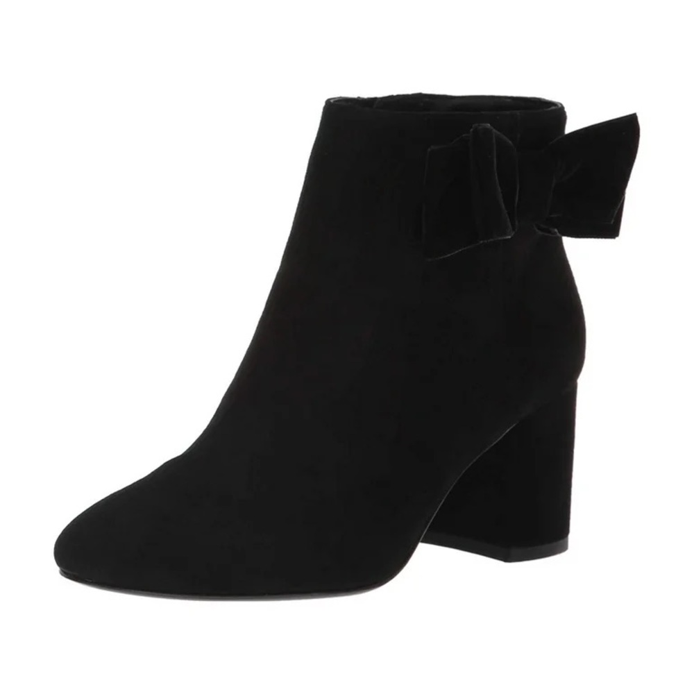 Kate Spade New York BLACK Women's Holly Mid-Calf ankle Booties with bow